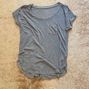 Mossimo Supply Co. Scoop Neck Short Sleeve Pocket Tee in Gray